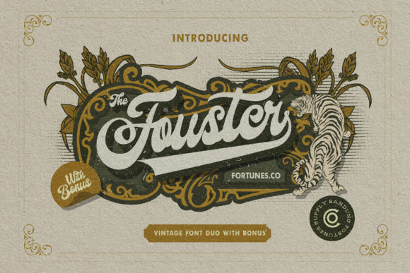 Fouster: A Bold Vintage Display Font for Editorial Impact