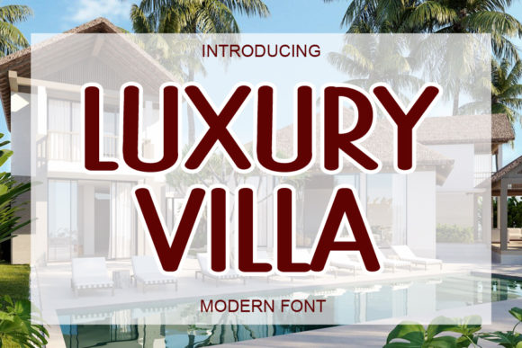 Luxury Villa Font: Bold & Clean Display Type for Crafters