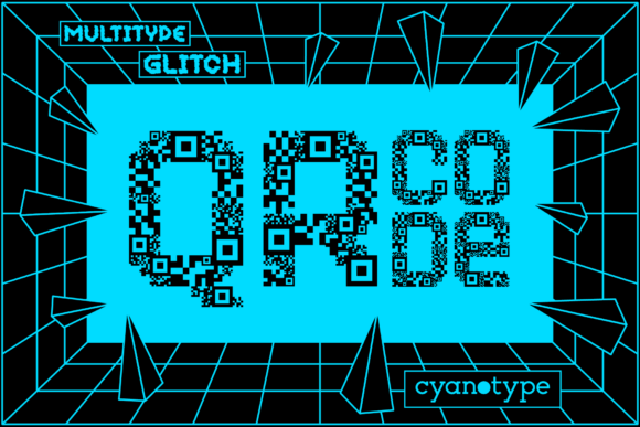 MultiType Glitch QR Code: A Pixel-Driven Display Font for Editorial Impact