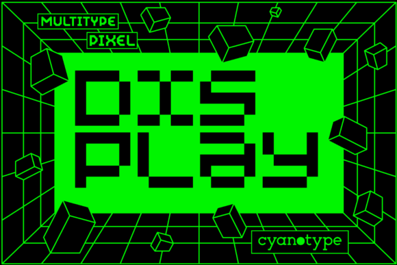 MultiType Pixel Display: A Bold Display Font for Standout Branding