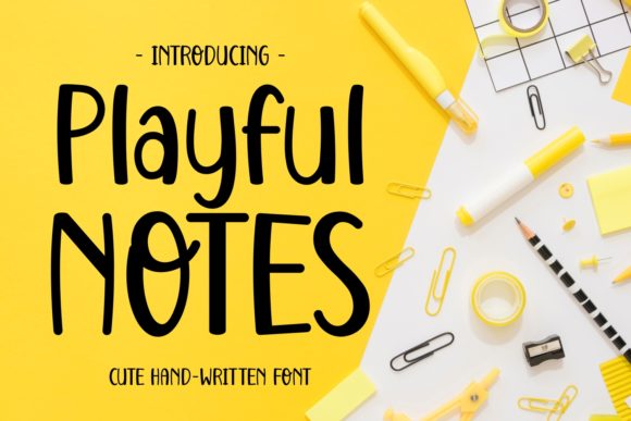 Playful Notes: A Joyful Display Font for Small Business Branding
